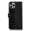 Crocodile Top Layer Cowhide Leather Phone Case, For iPhone 14 Plus, For iPhone 14 Pro Max, For iPhone 14 Pro, For iPhone 14