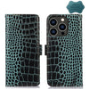 Crocodile Top Layer Cowhide Leather Phone Case, For iPhone 14 Plus, For iPhone 14 Pro Max, For iPhone 14 Pro, For iPhone 14