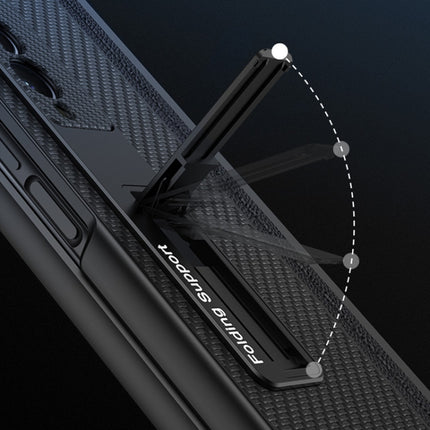 GKK Magnetic Hinge Plain Leather Phone Flip Case with Pen Box, For Samsung Galaxy Z Fold3 5G