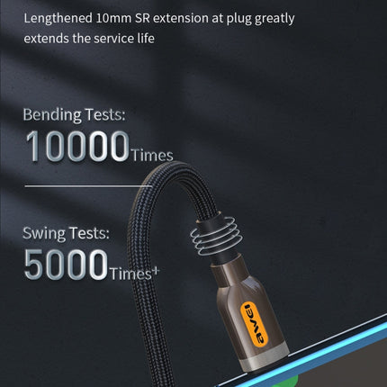 awei CL-125T Type-C / USB-C to Type-C / USB-C Fast Charging Data Cable, Length: 1m