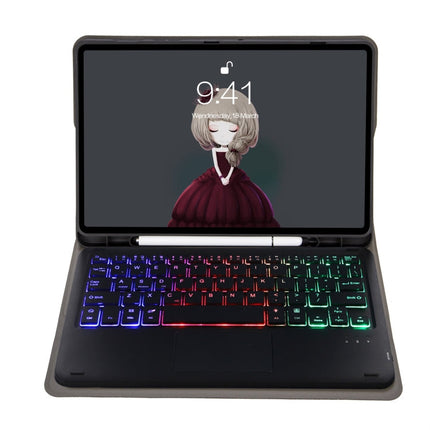 A07B-AS Lambskin Pen Slot Touch Pad Bluetooth Keyboard Leather Tablet Case, For iPad 9.7 2018&2017 / Pro 9.7 / Air 2, For iPad 10.2 2021&2020&2019/Air 2019/Pro 10.5, For iPad Air 11 2025 / 2024 / Air 2022&2020 / Pro 11 2021&2020&2018