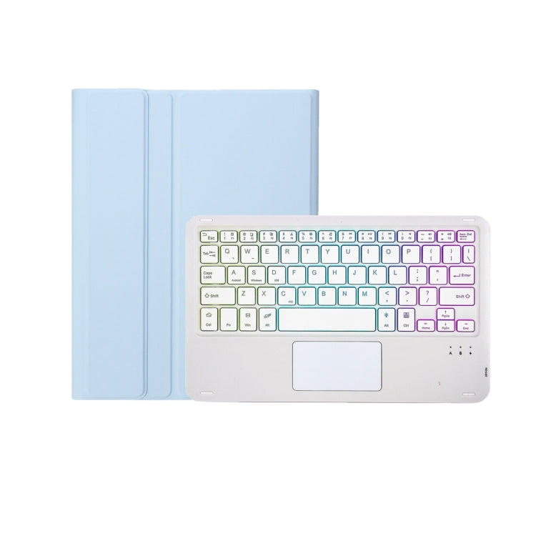 T07B-AS Skin Feel Pen Slot Touch Pad Bluetooth Keyboard Leather Tablet Case, For iPad 9.7 2018&2017 / Pro 9.7 / Air 2, For iPad 10.2 2021&2020&2019/Air 2019/Pro 10.5, For iPad Pro 11 2021&2020&2018, For iPad Air 4 10.9 2020 / Air 5 10.9 2022