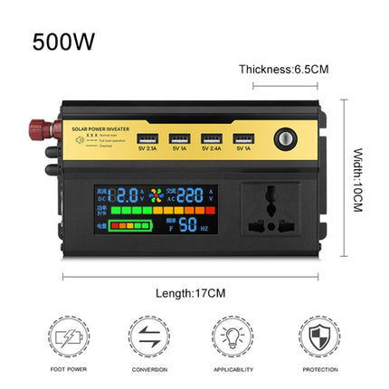 8896 500W Car Smart Multi-functional Digital Display Inverter, 12V, 24V