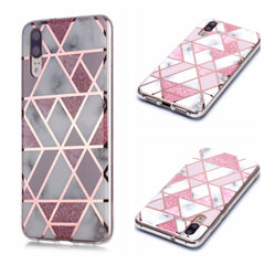 Plating Marble Pattern Soft TPU Protective Case, For Huawei Mate 20 lite, For Huawei Honor 10 Lite, For Huawei P20, For Huawei P20 Pro, For Huawei P20 lite /  nova 3e