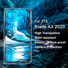 IMAK UX-5 Series Transparent Shockproof TPU Protective Phone Case, For ZTE Blade A3 2020, For ZTE Blade V30 Vita