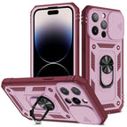 For iPhone 14 Pro Max / Pink+Dark Red