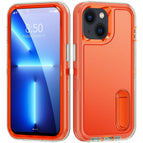 For iPhone 14 Plus / Transparent + Orange