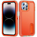 For iPhone 14 Pro Max / Transparent + Orange