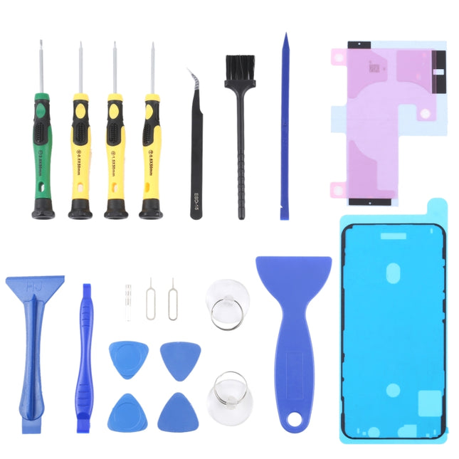 JIAFA JF-8182 21 in 1 Battery Adhesive + LCD Frame Waterproof Adhesive + Repair Tool Set, For iPhone 11, For iPhone 11 Pro, For iPhone 11 Pro Max, For iPhone 12, For iPhone 12 mini, For iPhone 12 Pro, For iPhone 12 Pro Max, For iPhone 13               ...