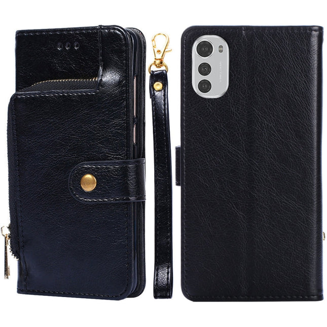 Zipper Bag Leather Phone Case, For Motorola Moto E32, For OPPO A36/A76 4G Global, For OPPO A57 5G 2022/Realme Q5i, For Motorola Moto G22, For OPPO A95 5G, For Motorola Moto G52 4G/Moto G82 5G