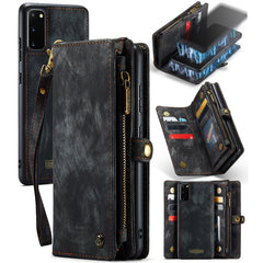 CaseMe Detachable Multifunctional Horizontal Flip Leather Case, with Card Slot & Holder & Zipper Wallet & Photo Frame, For Samsung Galaxy S20 Plus, For Samsung Galaxy S20, For Samsung Galaxy S20 Ultra
