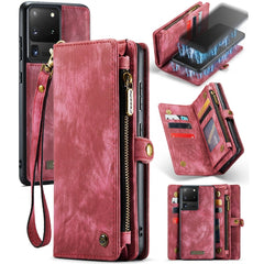 CaseMe Detachable Multifunctional Horizontal Flip Leather Case, with Card Slot & Holder & Zipper Wallet & Photo Frame, For Samsung Galaxy S20 Plus, For Samsung Galaxy S20, For Samsung Galaxy S20 Ultra