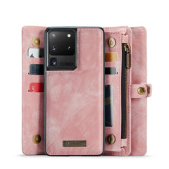 CaseMe Detachable Multifunctional Horizontal Flip Leather Case, with Card Slot & Holder & Zipper Wallet & Photo Frame, For Samsung Galaxy S20 Plus, For Samsung Galaxy S20, For Samsung Galaxy S20 Ultra