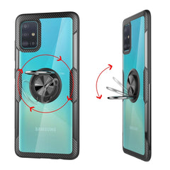 Shockproof Transparent TPU + Acrylic Protective Case with Ring Holder, For Samsung Galaxy A51, For Xiaomi CC9 Pro, For Xiaomi CC9, For Huawei Nova 6, For Huawei P40 Pro, For Vivo X30 Pro