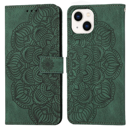 Mandala Embossed Flip Leather Phone Case, For iPhone 13 mini, For iPhone 13, For iPhone 13 Pro, For iPhone 13 Pro Max