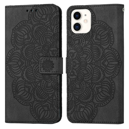 Mandala Embossed Flip Leather Phone Case, For iPhone 12 mini, For iPhone 12 / 12 Pro, For iPhone 12 Pro Max, For iPhone 11