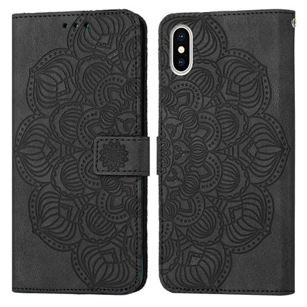 Mandala Embossed Flip Leather Phone Case, For iPhone 11 Pro, For iPhone 11 Pro Max, For iPhone X / XS, For iPhone XR