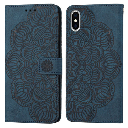 Mandala Embossed Flip Leather Phone Case, For iPhone 11 Pro, For iPhone 11 Pro Max, For iPhone X / XS, For iPhone XR