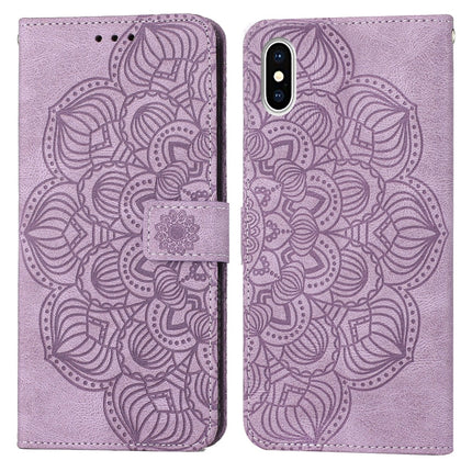 Mandala Embossed Flip Leather Phone Case, For iPhone XS Max, For iPhone SE 2022 / 2020 / 8 / 7, For iPhone 7 Plus / 8 Plus