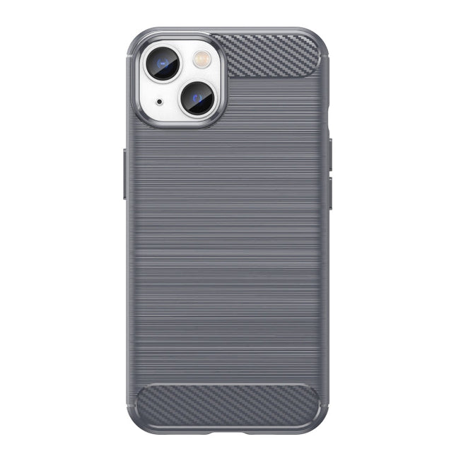 Brushed Texture Carbon Fiber TPU Phone Case, For iPhone 14 Plus, For iPhone 14, For iPhone 14 Pro, For iPhone 14 Pro Max