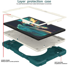 Silicone + PC Full Body Protection Tablet Case With Holder & Strap