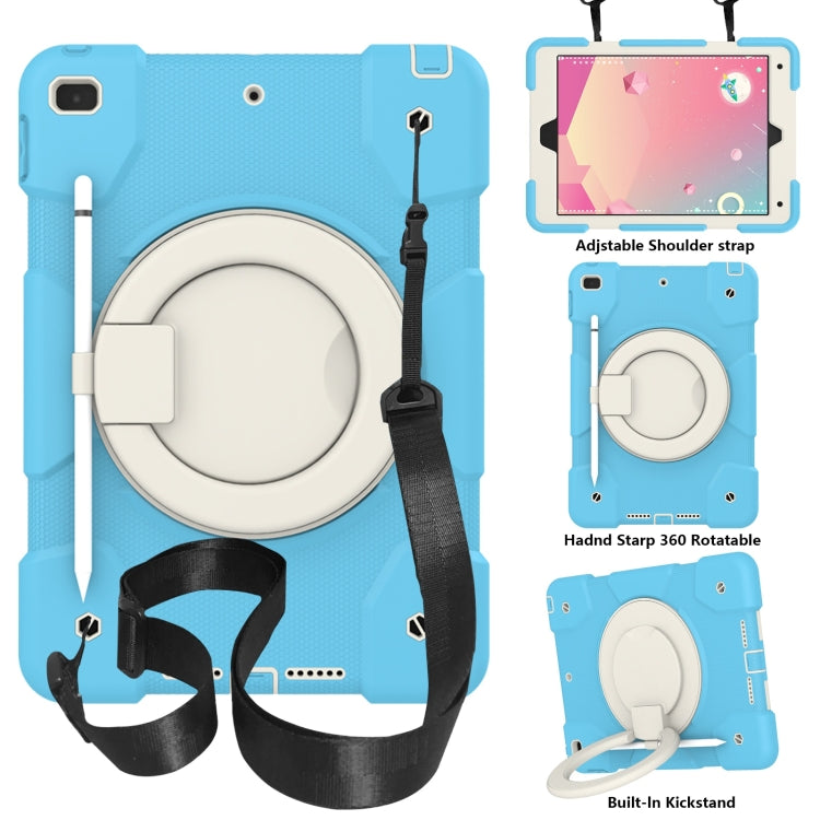 Silicone + PC Full Body Protection Tablet Case With Holder & Strap, For Samsung Galaxy Tab A8 10.5 2021, For iPad 10.2 2019/10.2 2020/10.2 2021