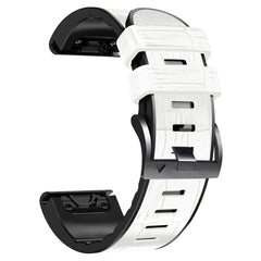 Crocodile Texture Silicone Leather Watch Band, For Garmin Fenix 7/6 Pro/5 Plus 22mm, For Garmin Fenix 7X/6X Pro/Tactix 7 26mm