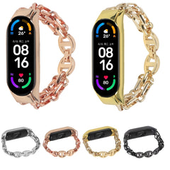 Metal Chain Stainless Steel Watch Band, For Xiaomi Mi Band 4 / 3, For Xiaomi Mi Band 6 / 5, For Xiaomi Mi Band 7