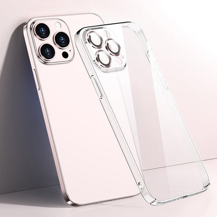 Transparent PC Phone Case with Lens Film, For iPhone 12 Pro, For iPhone 12 Pro Max