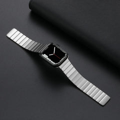 Magnetic Steel Watch Band For Apple Watch Series, 7 41mm / 6&SE&5&4 40mm / 3&2&1 38mm, 7 45mm / 6&SE&5&4 44mm / 3&2&1 42mm