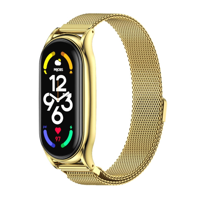 MIJOBS Milan Magnetic Plus Stainless Steel Watch Band, For Xiaomi Mi Band 7 / 7 NFC