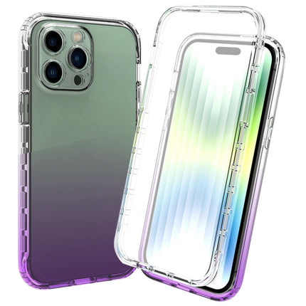 Full Body Shockproof Clear Gradient Phone Case, For iPhone 14, For iPhone 14 Pro, For iPhone 14 Plus, For iPhone 14 Pro Max