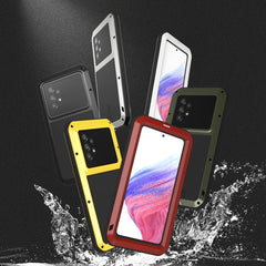 LOVE MEI Metal Shockproof Waterproof Dustproof Protective Phone Case with Glass, For Samsung Galaxy A53, For Samsung Galaxy S22, For Samsung Galaxy S22+