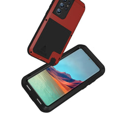 LOVE MEI Metal Shockproof Waterproof Dustproof Protective Phone Case, For Samsung Galaxy S22 Ultra 5G