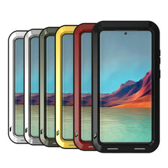 LOVE MEI Metal Shockproof Waterproof Dustproof Protective Phone Case, For Samsung Galaxy S22 Ultra 5G