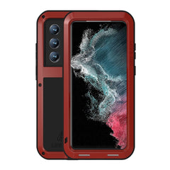 LOVE MEI Metal Shockproof Waterproof Dustproof Protective Phone Case, For Samsung Galaxy S22 Ultra 5G