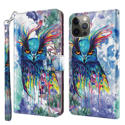 3D Painting Pattern Flip Leather Phone Case, For iPhone 14 Pro, For iPhone 14 Pro Max