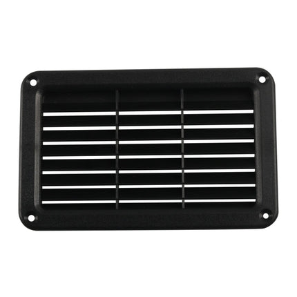 A6788 193x122mm Black Rectangle Louvered Ventilation Plastic Venting Panel Cover, 193x122mm