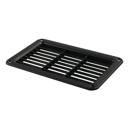A6788 193x122mm Black Rectangle Louvered Ventilation Plastic Venting Panel Cover, 193x122mm