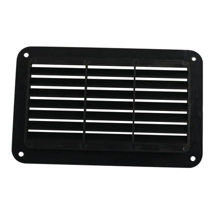 A6788 193x122mm Black Rectangle Louvered Ventilation Plastic Venting Panel Cover, 193x122mm