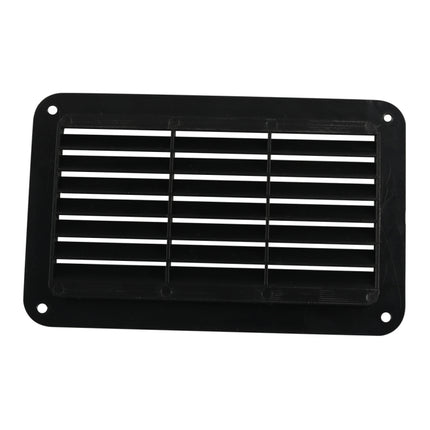 A6788 193x122mm Black Rectangle Louvered Ventilation Plastic Venting Panel Cover, 193x122mm