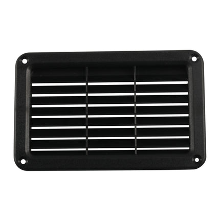 A6788 193x122mm Black Rectangle Louvered Ventilation Plastic Venting Panel Cover, 193x122mm