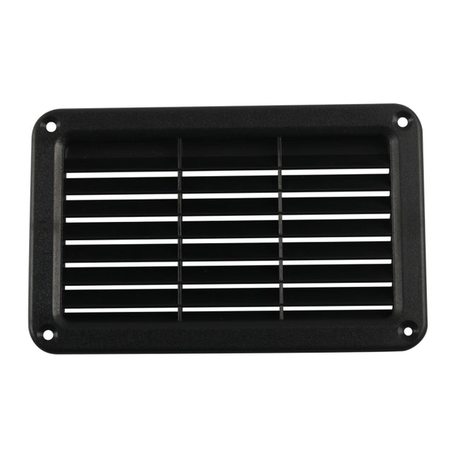 A6788 193x122mm Black Rectangle Louvered Ventilation Plastic Venting Panel Cover, 193x122mm