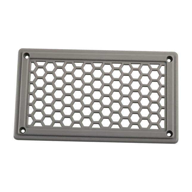 A6790 198x114mm Grey Rectangle Louvered Ventilation Plastic Venting Panel Cover, 198x114mm