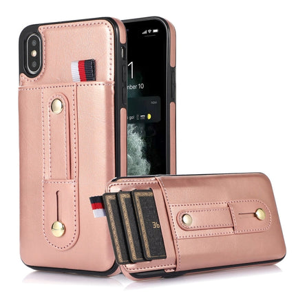 Wristband Kickstand Wallet Leather Phone Case, For iPhone 11 Pro, For iPhone 11 Pro Max, For iPhone X / XS, For iPhone XR