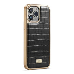 Crocodile Texture Electroplating PU Phone Case, For iPhone 13, For iPhone 13 Pro, For iPhone 13 Pro Max, For iPhone 12 / 12 Pro, For iPhone 12 Pro Max