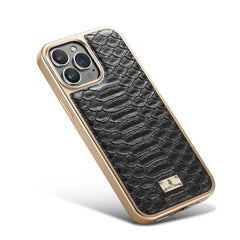 Python Texture Electroplating PU Phone Case, For iPhone 13, For iPhone 13 Pro, For iPhone 13 Pro Max, For iPhone 12 / 12 Pro, For iPhone 12 Pro Max, For iPhone 11