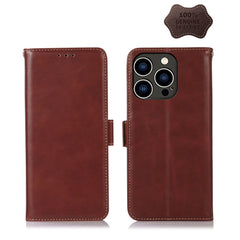 Crazy Horse Top Layer Cowhide Leather Phone Case, For iPhone 14, For iPhone 14 Plus, For iPhone 14 Pro Max, For iPhone 14 Pro