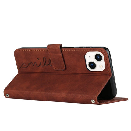 Skin Feel Heart Pattern Leather Phone Case, For iPhone 13, For iPhone 13 Pro, For iPhone 13 Pro Max, For iPhone 12 / 12 Pro