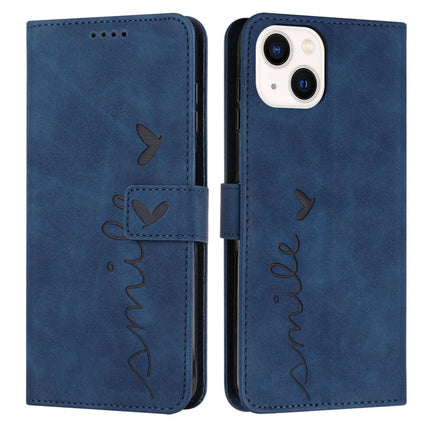 Skin Feel Heart Pattern Leather Phone Case, For iPhone 13, For iPhone 13 Pro, For iPhone 13 Pro Max, For iPhone 12 / 12 Pro